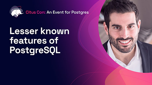 video thumbnail for Lesser known features of PostgreSQL