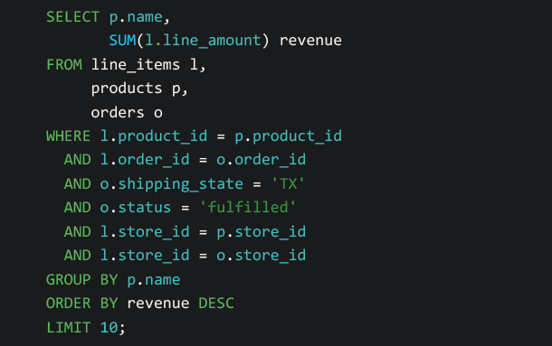 SQL code for scaling out